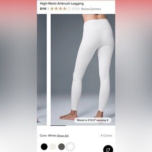 alo white leggings